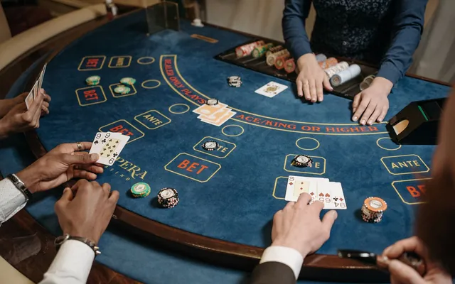 Blackjack cards on the table