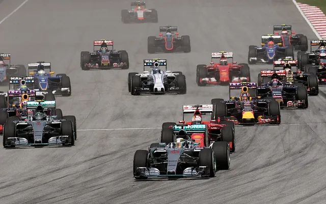 Formula 1 car on track