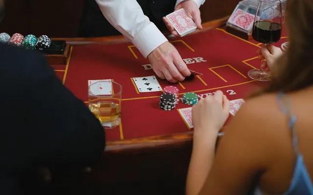 Dealer dealing baccarat