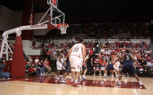 Basketball going through the hoop