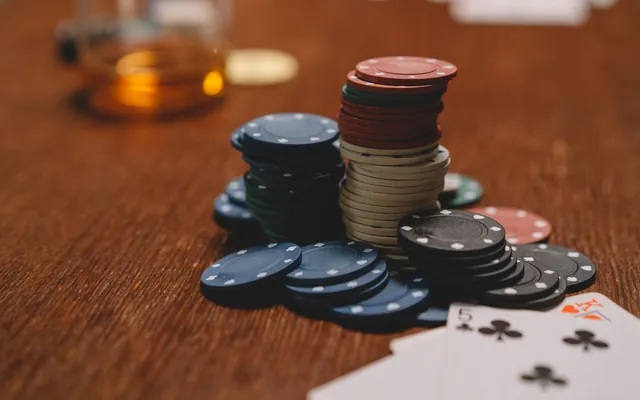 Poker chips and cards