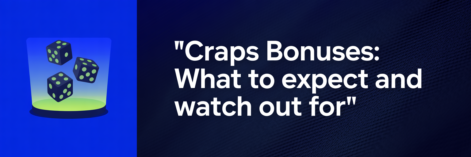 Craps Bonuses: What to Expect and Watch Out For